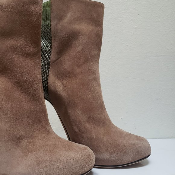 Malone Souliers 'Madleen' Suede/Lizard High Heel Bootie - Picture 8 of 15